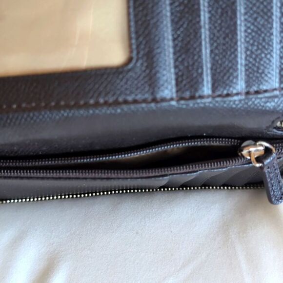 Coach 🤎 Brown Classic Signature Double Zip Around Wallet NWOT - Picture 10 of 14